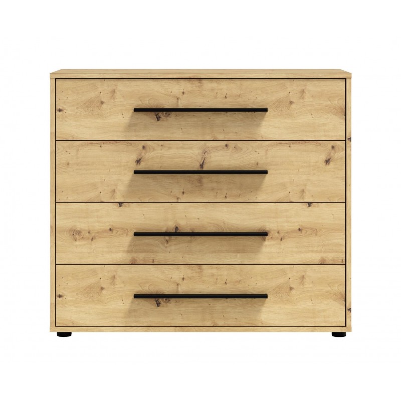 Kompakte Kommode MAXIVO mit Schubladen und stilvollen Griffen für das Schlafzimmer Eiche artisan 2/9