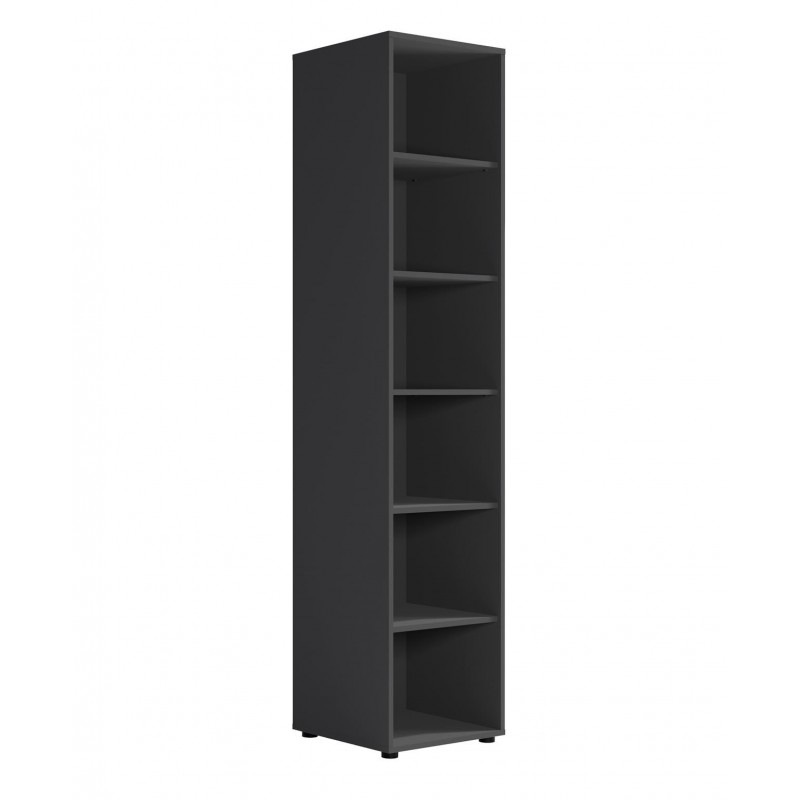 Hohes Bücherregal MAXIVO mit geräumigen Fächern schwarz 1/9