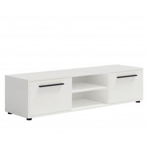 Moderner zweitüriger Schrank RTV MAXIVO weiß für das Wohnzimmer 1/9