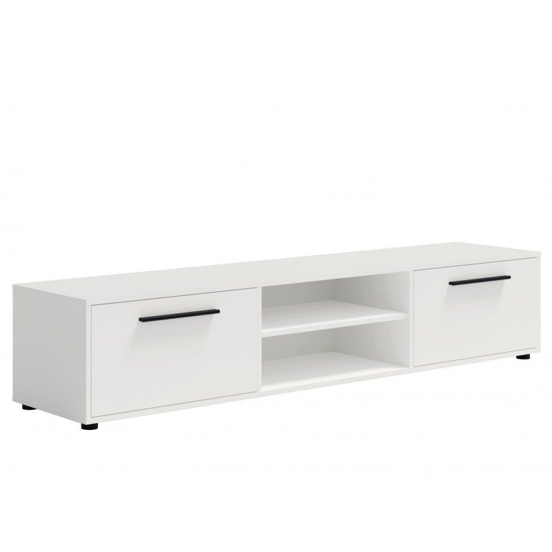 Stilvoller breiter zweitüriger Schrank RTV MAXIVO weiß für das Wohnzimmer 1/9