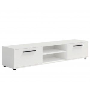 Stilvoller breiter zweitüriger Schrank RTV MAXIVO weiß für das Wohnzimmer 1/9