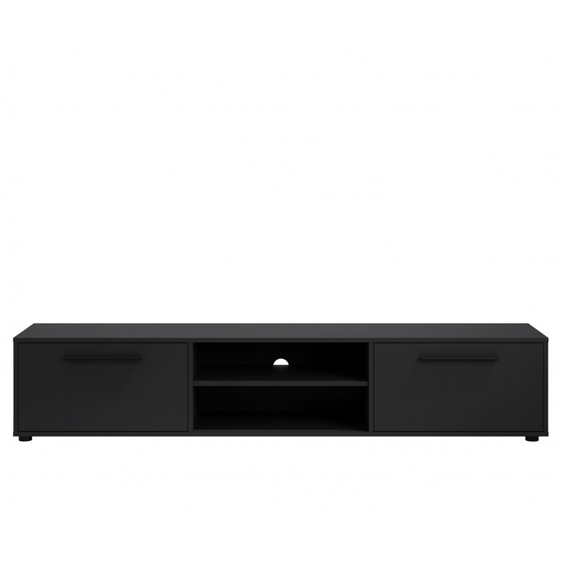 Stilvoller breiter zweitüriger Schrank RTV MAXIVO schwarz für das Wohnzimmer 2/9