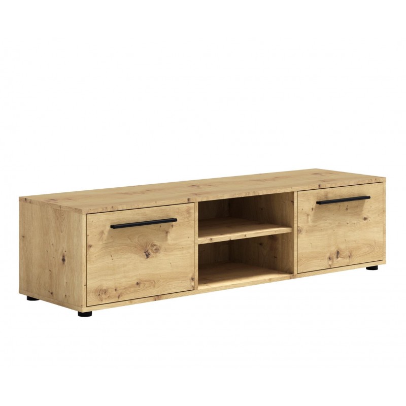 Moderner zweitüriger Schrank RTV MAXIVO in Eiche artisan für das Wohnzimmer 1/9