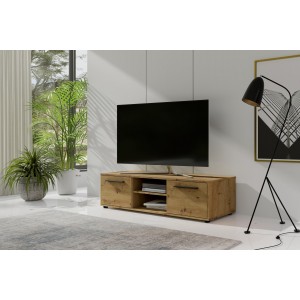 Moderner zweitüriger Schrank RTV MAXIVO in Eiche artisan für das Wohnzimmer 4/9