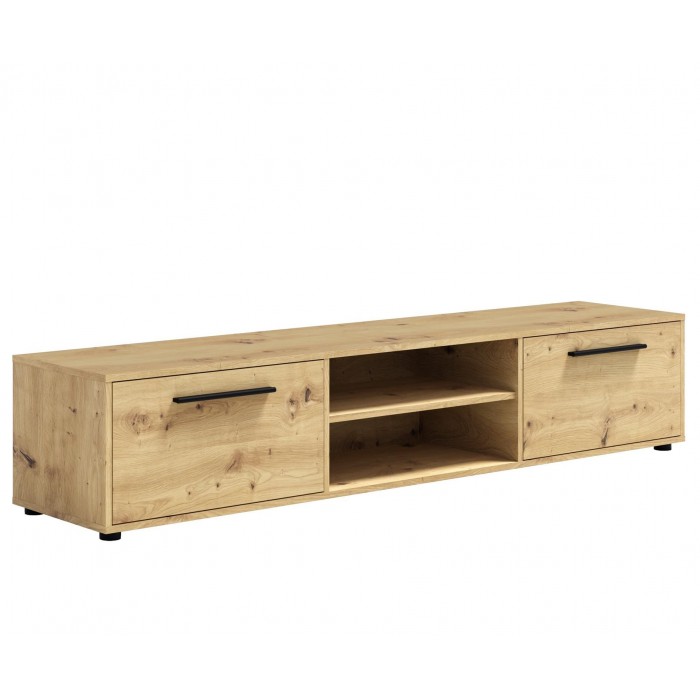 Stilvoller breiter zweitüriger Schrank RTV MAXIVO in Eiche artisan für das Wohnzimmer