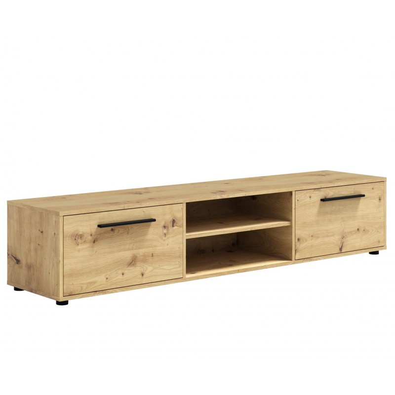 Stilvoller breiter zweitüriger Schrank RTV MAXIVO in Eiche artisan für das Wohnzimmer 1/9
