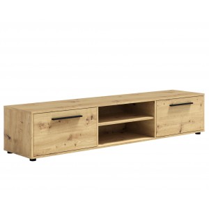 Stilvoller breiter zweitüriger Schrank RTV MAXIVO in Eiche artisan für das Wohnzimmer 1/9