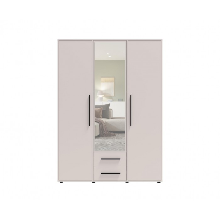 Dreitüriger Kleiderschrank Cashmere mit Auszug...