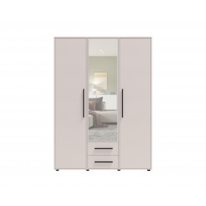 Dreitüriger Kleiderschrank Cashmere mit Auszug MAXIVO kippbar mit Schubladen und Spiegel 2/9