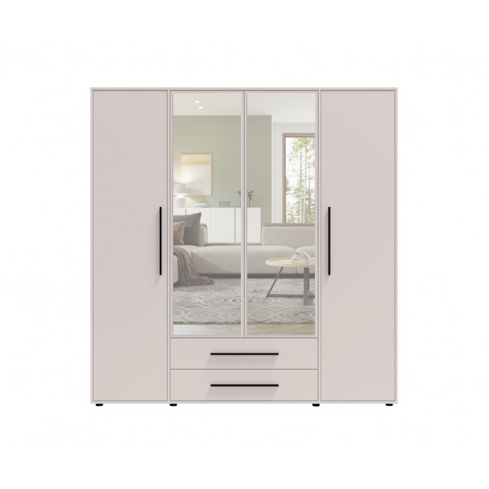 Viertüriger Kleiderschrank Cashmere mit Auszug...