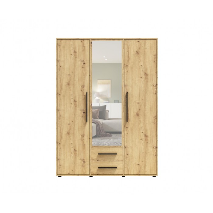 Dreitüriger Kippschrank MAXIVO aus Eiche mit...