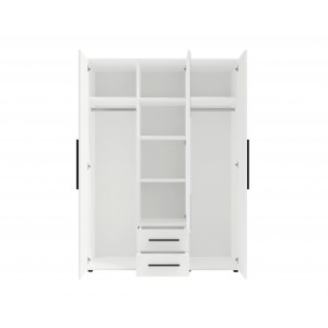 Dreitüriger Kippschrank MAXIVO aus Eiche mit Schubladen und Spiegel 3/9