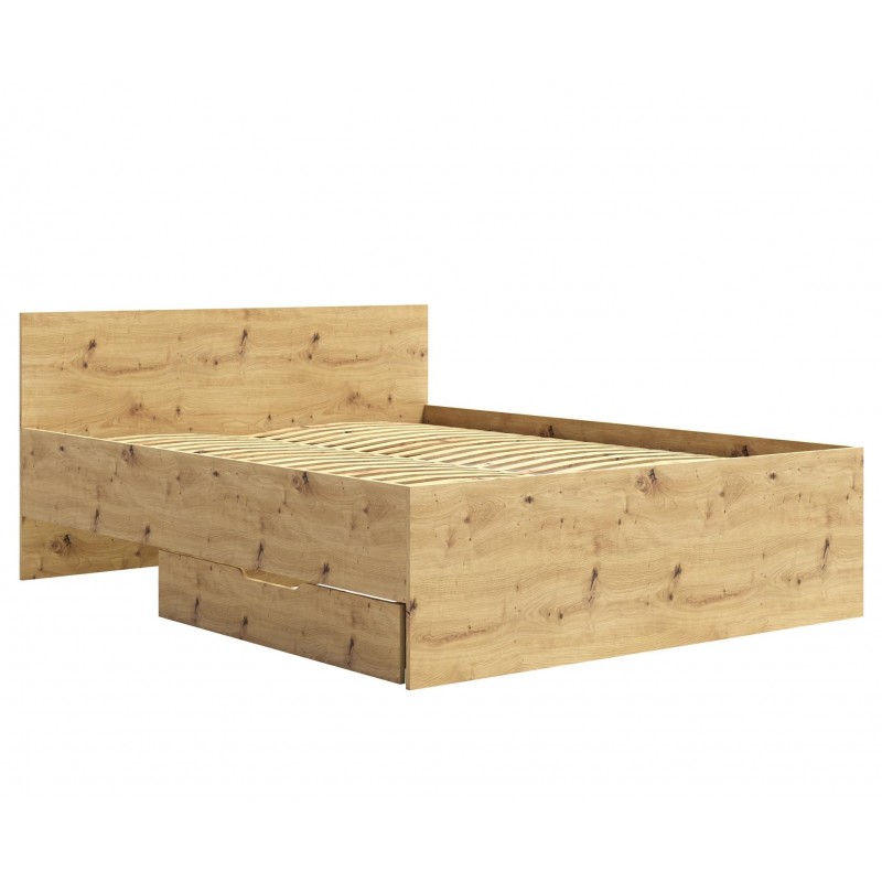 Modernes Eichenbett MAXIVO mit Bettkasten und Holzrahmen für das Schlafzimmer 1/9