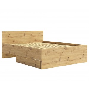 Modernes Eichenbett MAXIVO mit Bettkasten und Holzrahmen für das Schlafzimmer 1/9