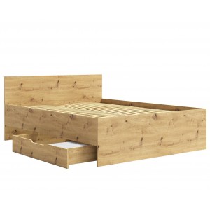 Modernes Eichenbett MAXIVO mit Bettkasten und Holzrahmen für das Schlafzimmer 3/9