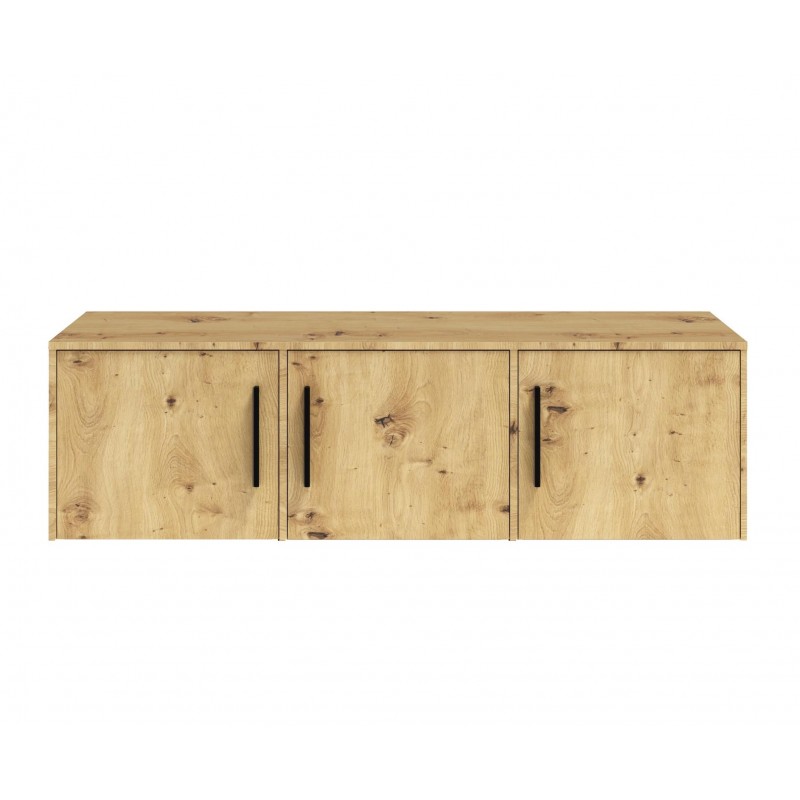 Dreitüriger Kleiderschrank aus Eiche mit MAXIVO-Klappauszug mit Schubladen und Spiegel 5/9