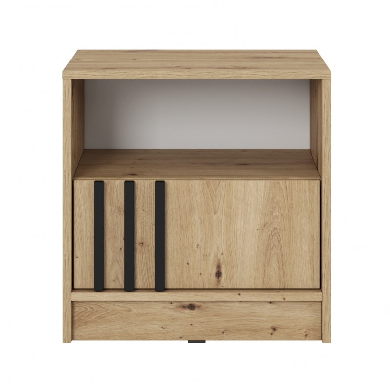 Nachttisch NELLY Eiche artisan dekorative Latten push-to-open Schublade 51 cm 4/9