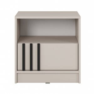 Nachttisch NELLY aus Kaschmir mit eleganter Front und Schublade 51 cm 4/9