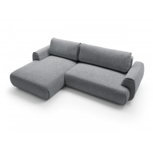 Stilvolles dunkelgraues Ecksofa MORENA mit Bettzeugablage für das Wohnzimmer 4/9