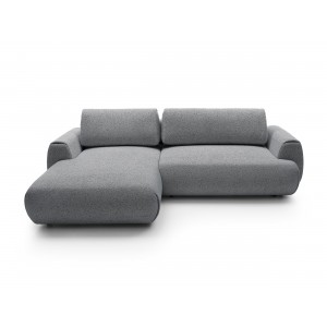 Stilvolles dunkelgraues Ecksofa MORENA mit Bettzeugablage für das Wohnzimmer 5/9