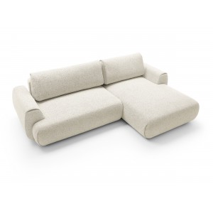 Stilvolles weißes Ecksofa MORENA mit Bettzeugablage für das Wohnzimmer 2/9
