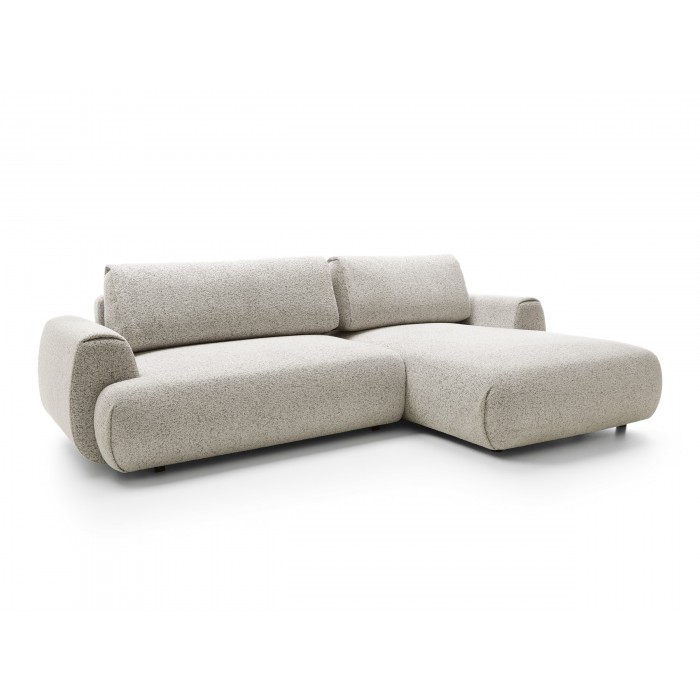 Stilvolles hellbeiges Ecksofa MORENA mit...