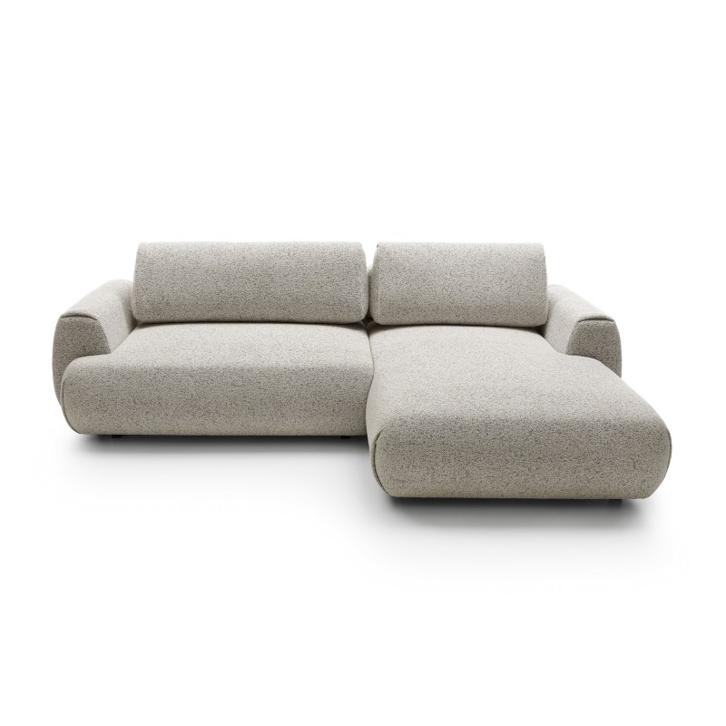 Stilvolles hellbeiges Ecksofa MORENA mit Bettzeugablage für das Wohnzimmer 3/9
