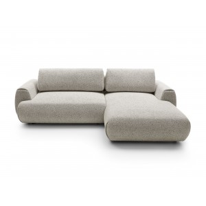 Stilvolles hellbeiges Ecksofa MORENA mit Bettzeugablage für das Wohnzimmer 3/9