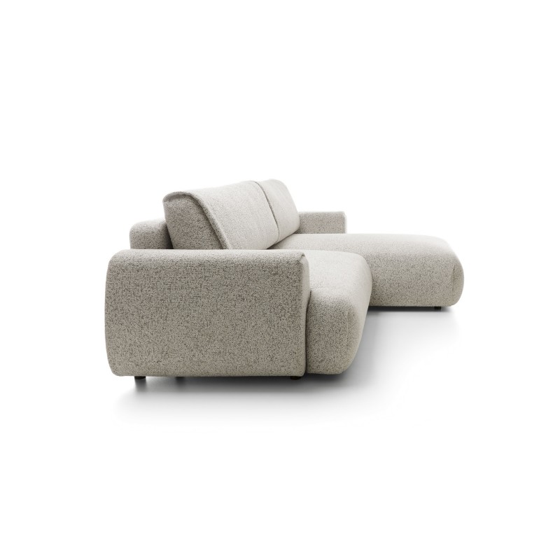 Stilvolles hellbeiges Ecksofa MORENA mit Bettzeugablage für das Wohnzimmer 4/9