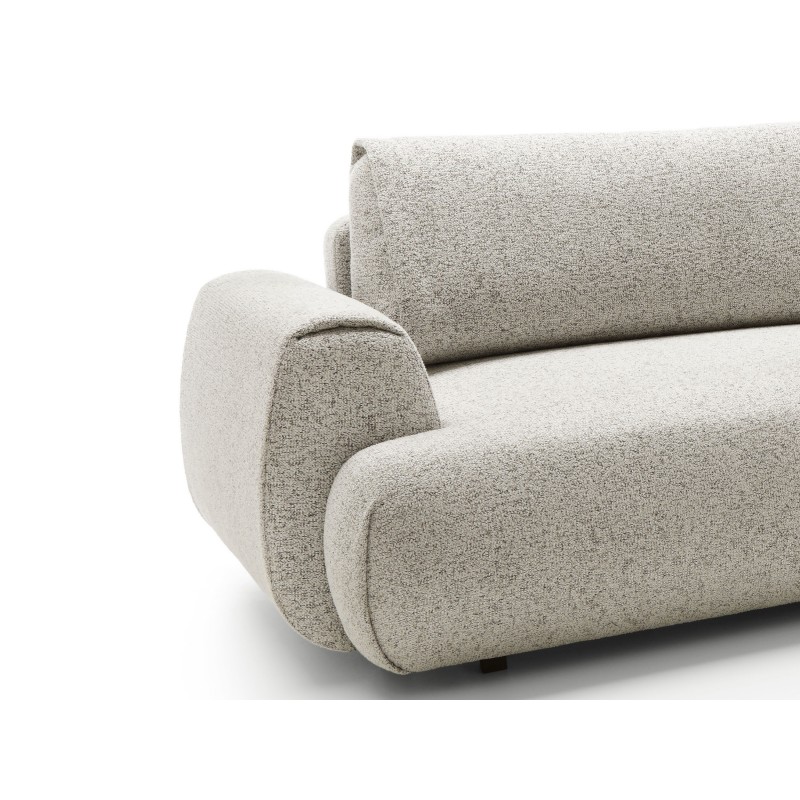 Stilvolles hellbeiges Ecksofa MORENA mit Bettzeugablage für das Wohnzimmer 5/9