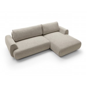 Stilvolles dunkelbeiges Ecksofa MORENA mit Bettzeugablage für das Wohnzimmer 2/9