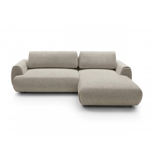 Stilvolles dunkelbeiges Ecksofa MORENA mit Bettzeugablage für das Wohnzimmer 3/9
