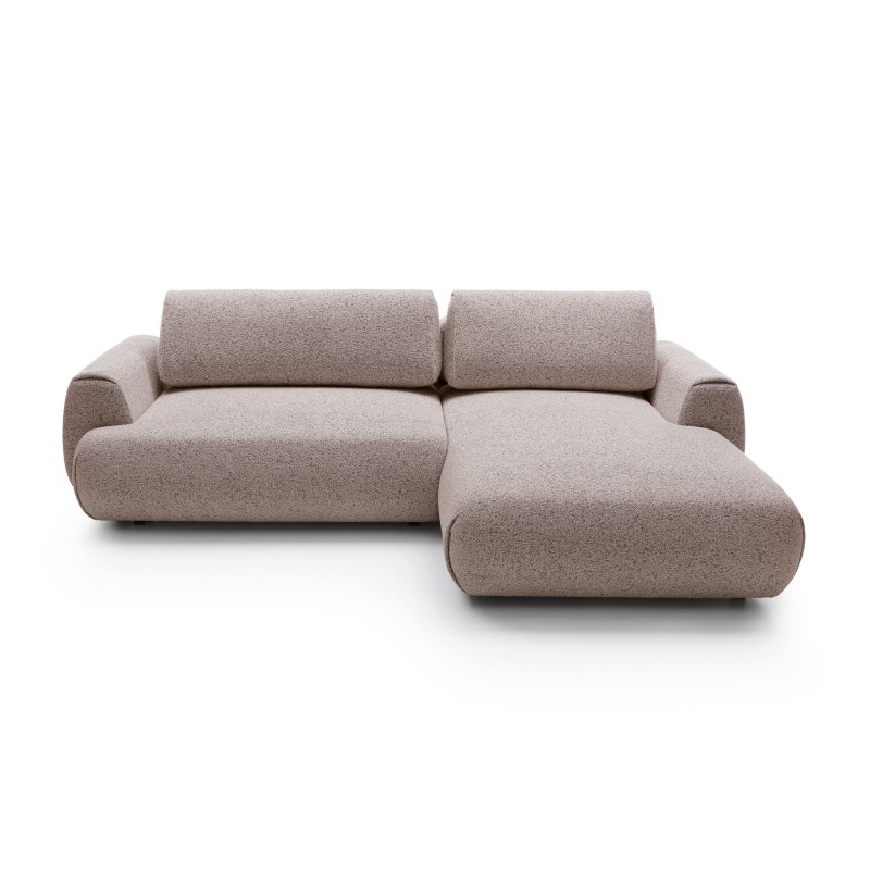Stilvolles hellrosa Ecksofa MORENA mit Bettzeugablage für das Wohnzimmer 3/9