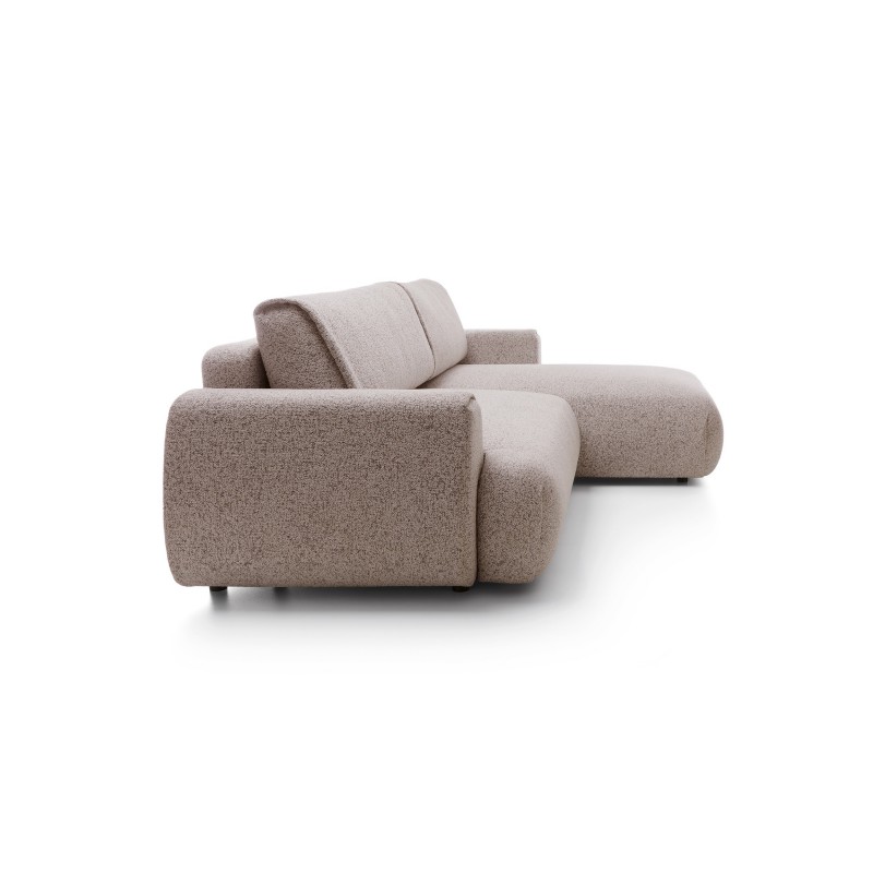 Stilvolles hellrosa Ecksofa MORENA mit Bettzeugablage für das Wohnzimmer 4/9