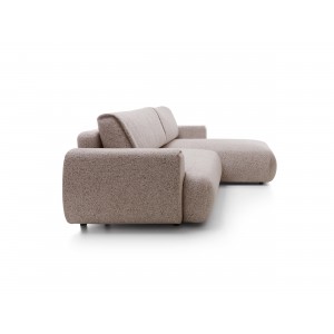 Stilvolles hellrosa Ecksofa MORENA mit Bettzeugablage für das Wohnzimmer 4/9