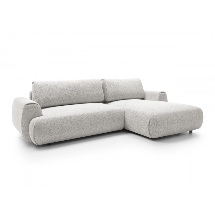 Stilvolles hellgraues Ecksofa MORENA mit...