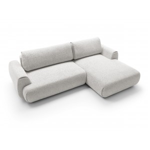 Stilvolles hellgraues Ecksofa MORENA mit Bettzeugablage für das Wohnzimmer 2/9