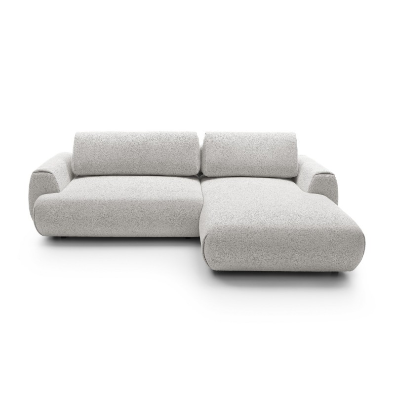 Stilvolles hellgraues Ecksofa MORENA mit Bettzeugablage für das Wohnzimmer 4/9