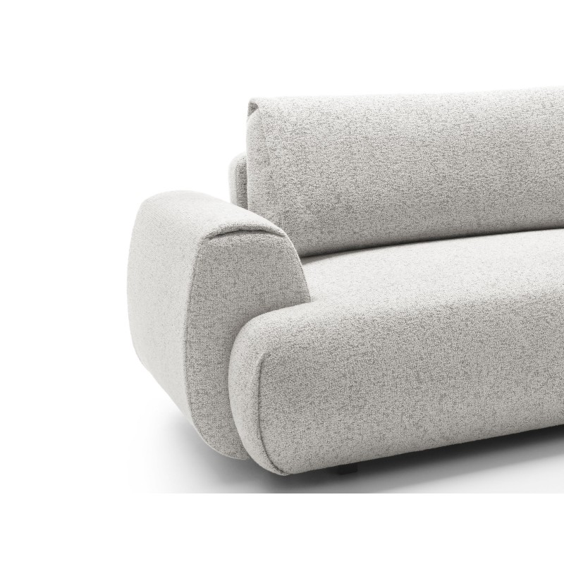 Stilvolles hellgraues Ecksofa MORENA mit Bettzeugablage für das Wohnzimmer 5/9