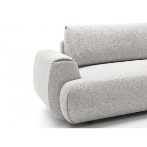 Stilvolles hellgraues Ecksofa MORENA mit Bettzeugablage für das Wohnzimmer 5/9