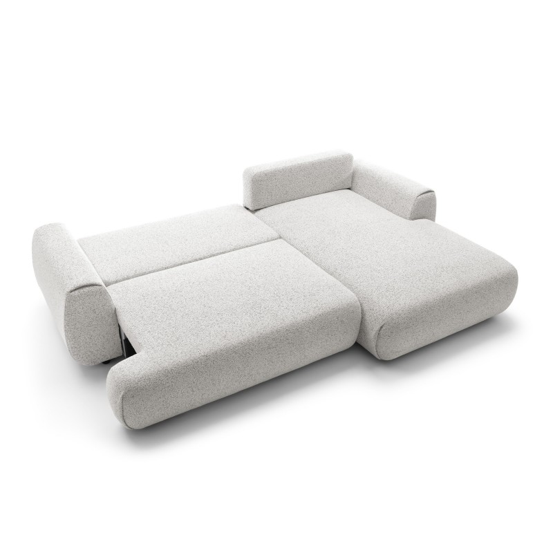 Stilvolles hellgraues Ecksofa MORENA mit Bettzeugablage für das Wohnzimmer 7/9