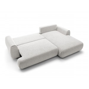 Stilvolles hellgraues Ecksofa MORENA mit Bettzeugablage für das Wohnzimmer 7/9