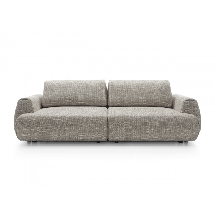 Stilvolles graues Sofa MORENA mit Kissen und Bettzeugfach