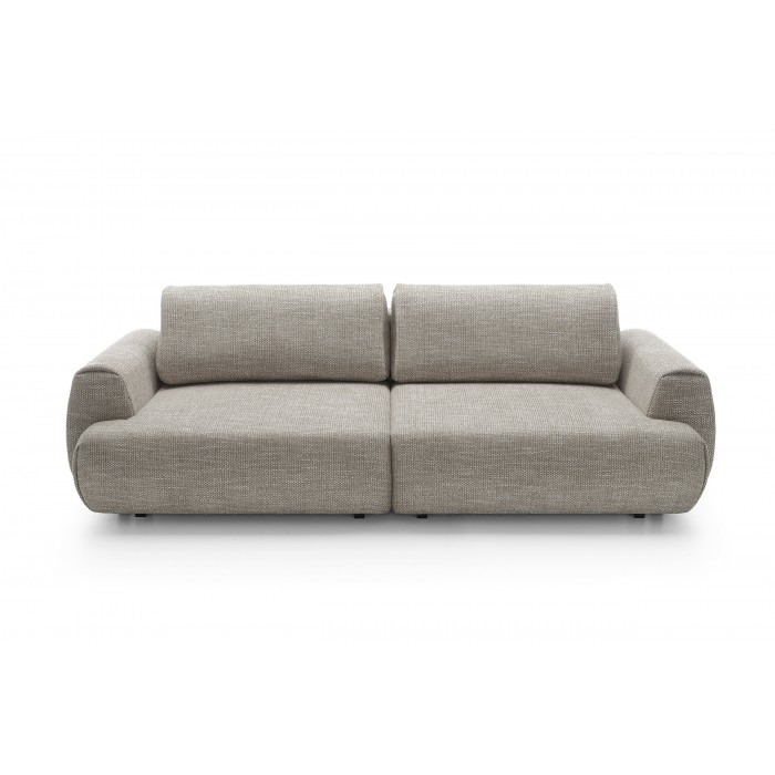 Stilvolles graues Sofa MORENA mit Kissen und Bettzeugfach