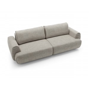 Stilvolles graues Sofa MORENA mit Kissen und Bettzeugfach 5/9