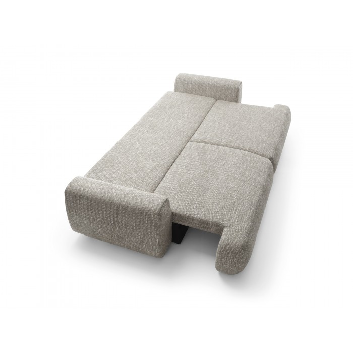 Stilvolles graues Sofa MORENA mit Kissen und Bettzeugfach