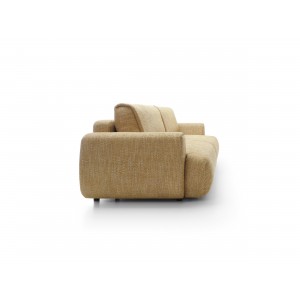 Stilvolles gelbes Sofa MORENA mit Kissen und Bettzeugfach 7/9