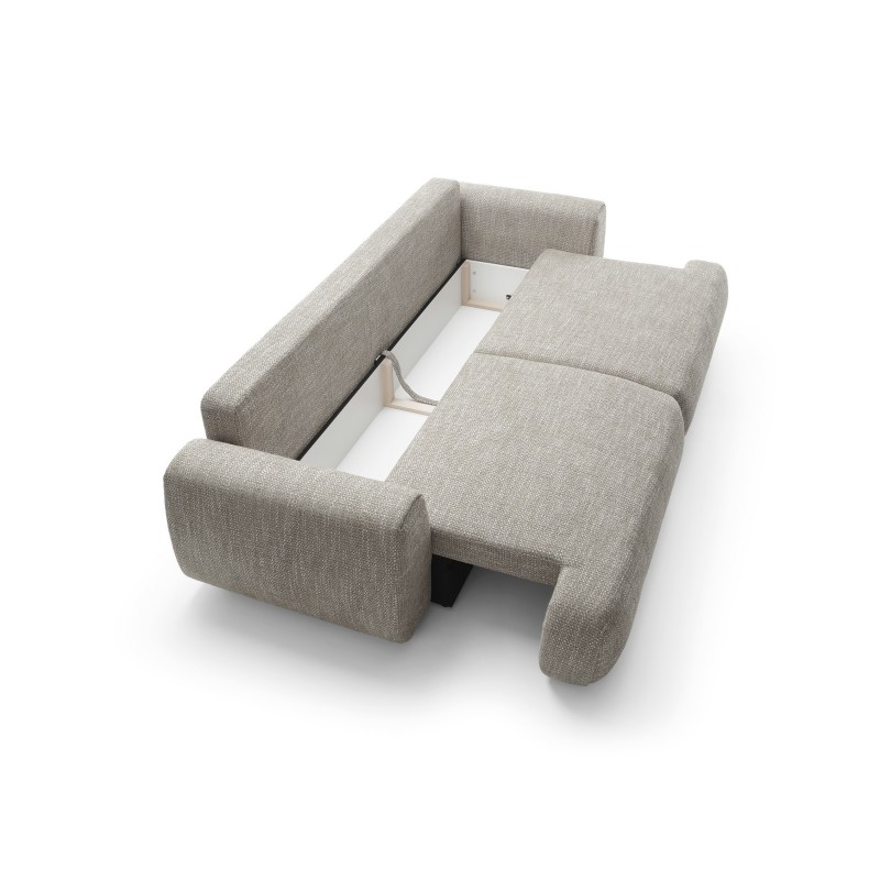 Stilvolles graues Sofa MORENA mit Kissen und Bettzeugfach 9/9