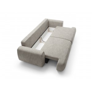 Stilvolles graues Sofa MORENA mit Kissen und Bettzeugfach 9/9