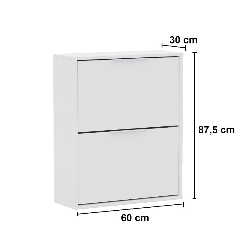 Schuhschrank NILO 60 cm - kippbar, hängend oder stehend, sandbeige 4/9